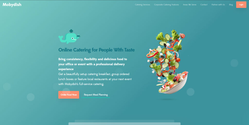 Mobydish corporate catering website