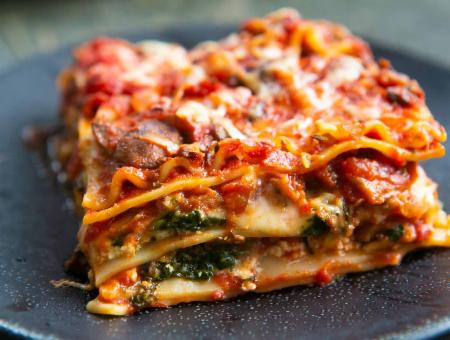 the meatball catering veggie lasagna
